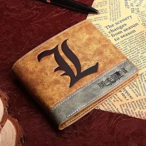 Billetera Anime Death Note L - A Pedido_exkarg Marrón 3