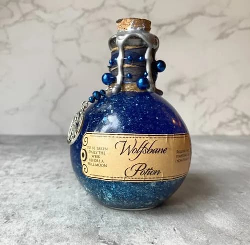 Botella Decorativa Werewolf Potion Bottle Wizard - A Pedido Azul