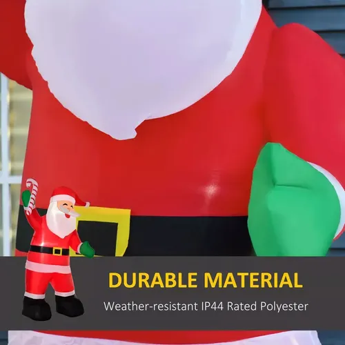 Papa Noel Inflable 8 Ft Led Xmas - A Pedido_exkarg Rojo 2