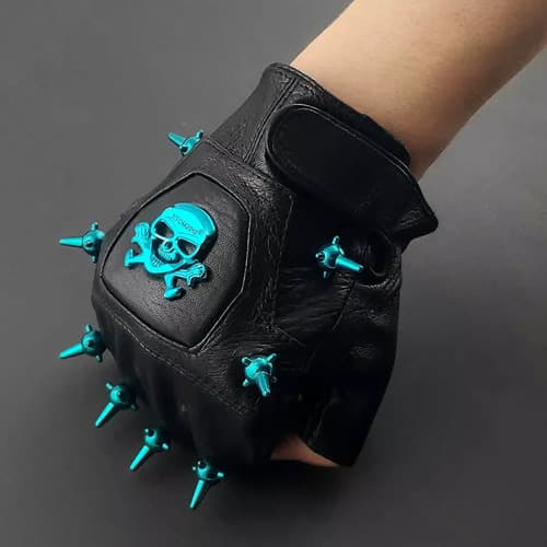 Guantes Skull Gloves Stud - A Pedido_exkarg Negro 4