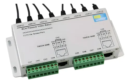 Balun De Video Pasivo De 8 Canales - A Pedido_exkarg Plateado