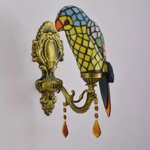 Aplique De Pared Tiffany Parrot - A Pedido 4