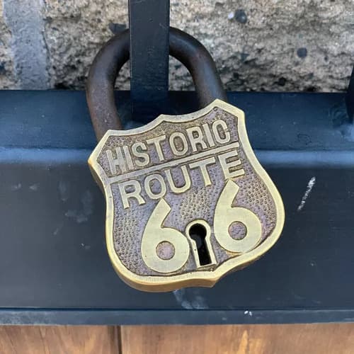 Candado Historic Route 66 - A Pedido_exkarg Dorado 3