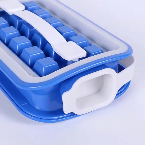 Molde De Silicona Para Cubitos De Hielo Con 36 Compartimento Color Azul 5