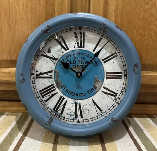 Reloj De Pared Old Town Repairs - A Pedido_exkarg Azul 2