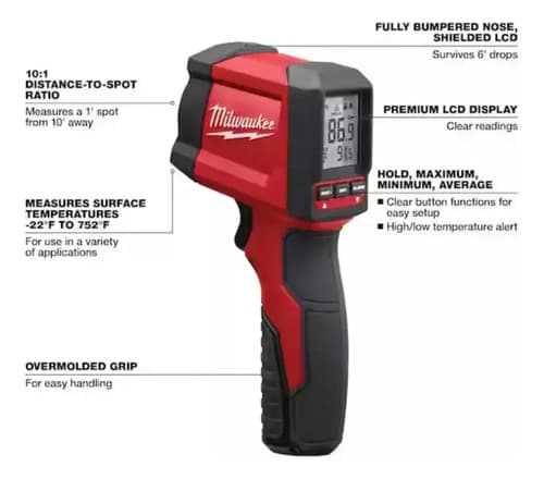 Pistola Temperatura Infrarroja Milwaukee - A Pedido_exkarg 2