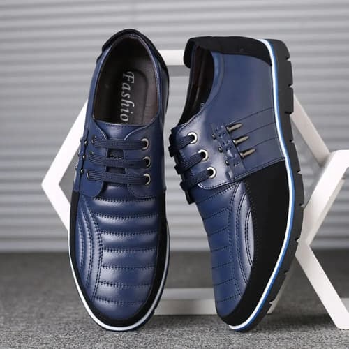 Zapatos De Cuero Genuine Leather Splicing - A Pedido_exkarg Marrón 40 Ar 5