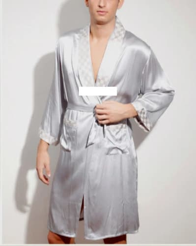 Pijama Men's Satin Silk Hombre - A Pedido_exkarg Azul Xxx 9