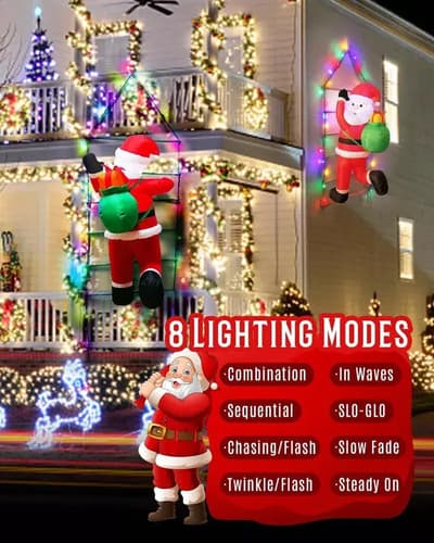 Papa Noel Inflable Escalera - A Pedido_exkarg Rojo 2