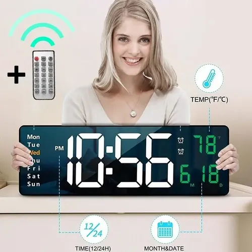 Reloj De Pàred Digital - A Pedido_exkarg Negro 4