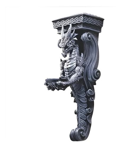 Escultura Decorativa Dragons Of Darkmoor - A Pedido_exkarg Negro
