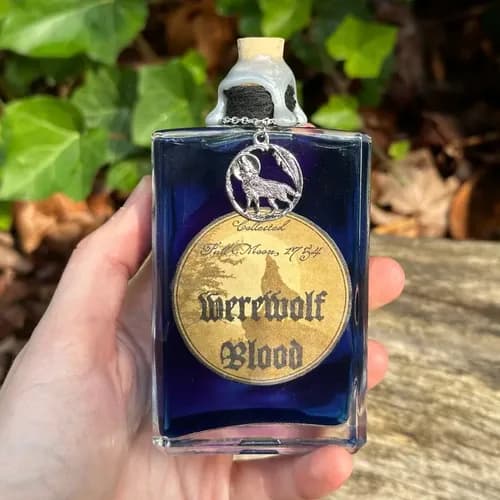 Botella Decorativa Poción Cambia De Color - A Pedido Azul
