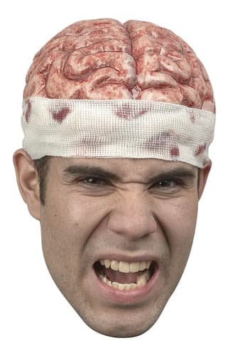 Mascara Casco Latex Cerebro Ghoulish - A Pedido Rosa