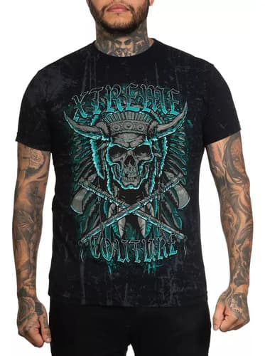 Remera Affliction Men's Wanderer Skull - A Pedido_exkarg Negro M 2