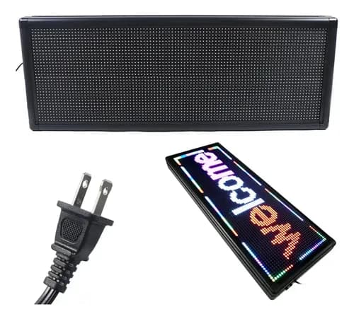 Cartel Led De 40  X 15  Programable - A Pedido Negro 5