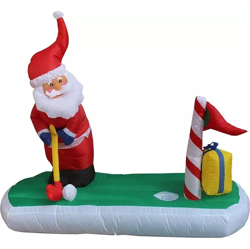 Papa Noel Inflable Golf - A Pedido_exkarg Rojo
