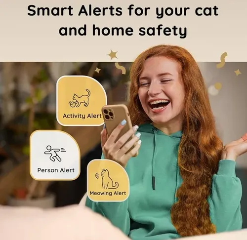 Camara Hd Smart Para Mascotas - A Pedido Negro 3