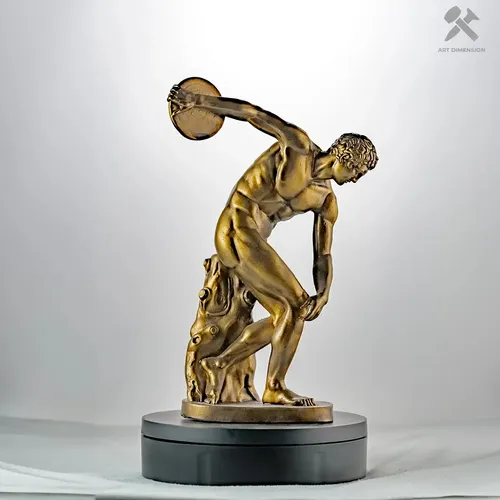 Estatua Discobolo De Miron 25cm - A Pedido_exkarg Dorado 2