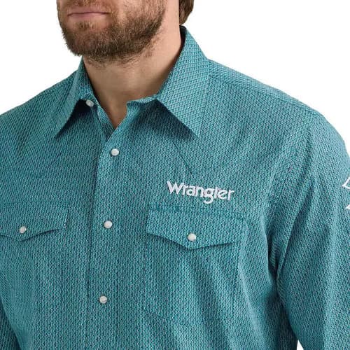 Camisa Wrangler Turquoise Plaid - A Pedido_exkarg Celeste S 2