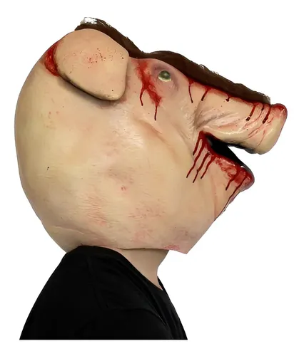 Máscara De Pig Mask Motel Hell Disfraz Halloween Terror Color Rosa Claro 2