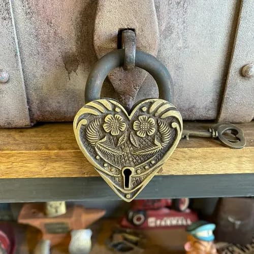 Candado Victorian Ornate Heart - A Pedido_exkarg Dorado 5
