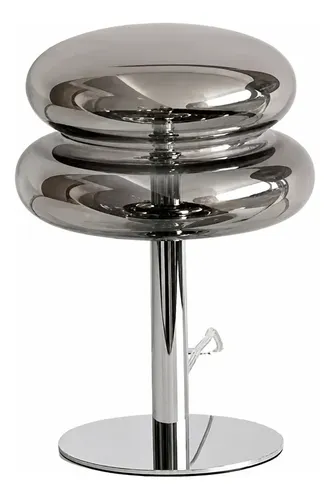 Lampara Bauhaus Mcm Chrome Smoked Glass - A Pedido Cromado 5