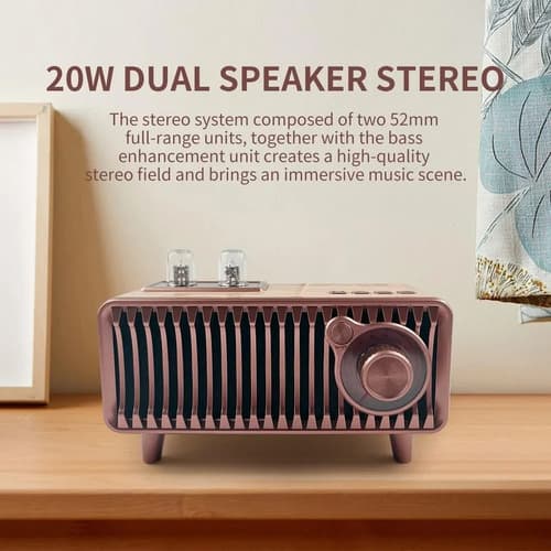 Parlante Retro Bluetooth Speaker - A Pedido Marrón 2