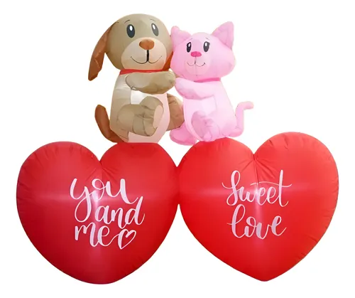 Inflable San Valentin Puppy Kitty - A Pedido_exkarg Rojo