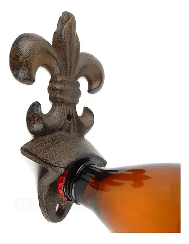 Abridor Botellas Flor De Lis - A Pedido_exkarg Marrón 4