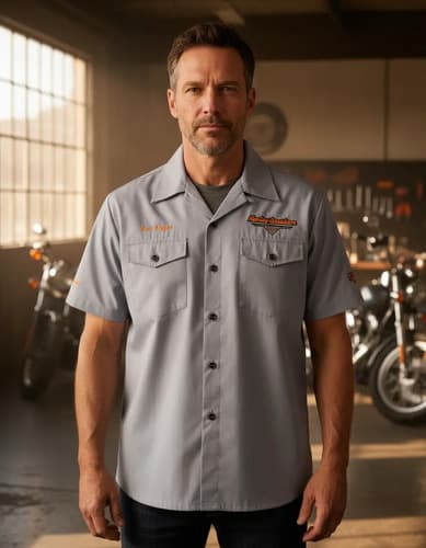 Camisa Hombre Harley-davidson Las Vegas - A Pedido_exkarg Gris S
