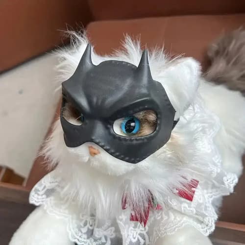 Disfraz Para Mascotas Mascara Murcielago - A Pedido_exkarg Negro 3