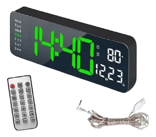 Reloj De Pàred Digital - A Pedido_exkarg Negro
