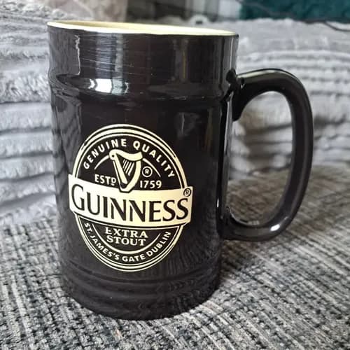 Jarra De Cerveza Guinness Stout De Cerámica - A Pedido Negro 2