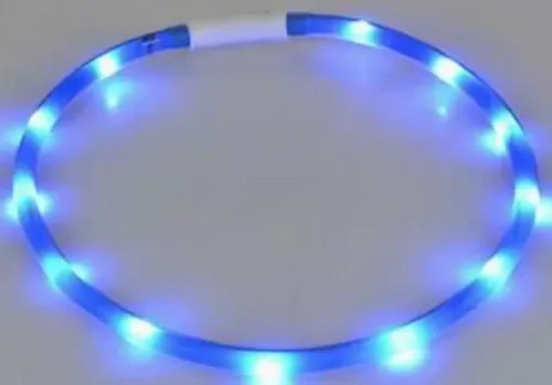Collar Led Silicona Con Luz Para Gatos - A Pedido_exkarg Rojo 3