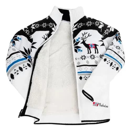 Cárdigan Cálido Noruego Nebulus - A Pedido_exkarg Blanco 38 2