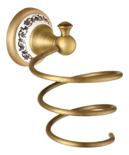 Porta Secador De Cabello Art Ceramic - A Pedido_exkarg Dorado