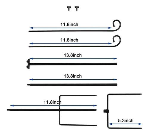 Soporte De Metal Y Hierro Para Banderas De Jardín - A Pedido Negro 2