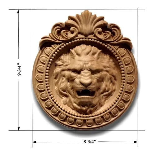 Escultura De Madera Carved Lion - A Pedido_exkarg Marrón 3