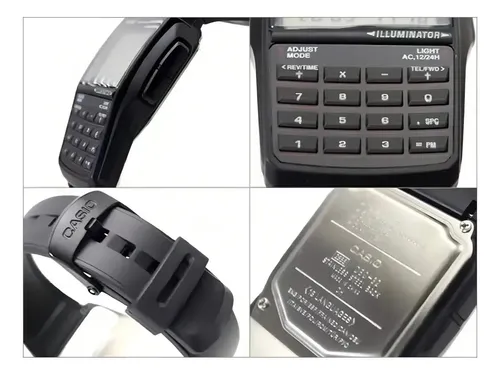 Reloj Casio Dbc32 Negro Vintage Data Bank Calculadora Gris 6