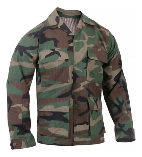Camisa Rip-stop Military B.d.u. - A Pedido_exkarg Marrón M 3