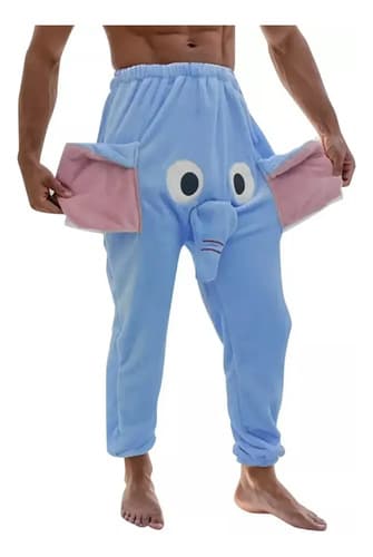 Pijama Para Hombre Con Trompa Elefante - A Pedido_exkarg Azul 40 4