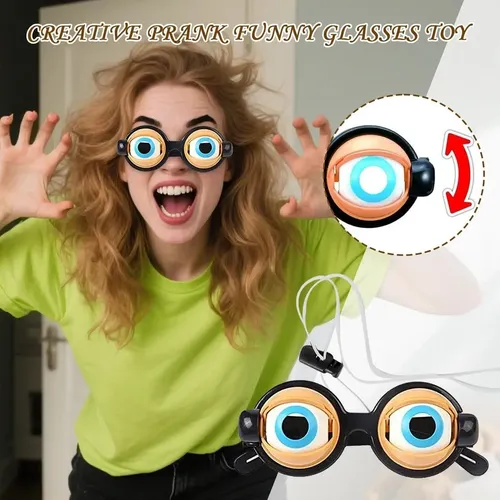 Juego De Broma Gafas Divertidas - A Pedido_exkarg Negro 4