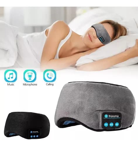 Máscara De Ojos Para Dormir Con Bluetooth - A Pedido_exkarg Negro 3