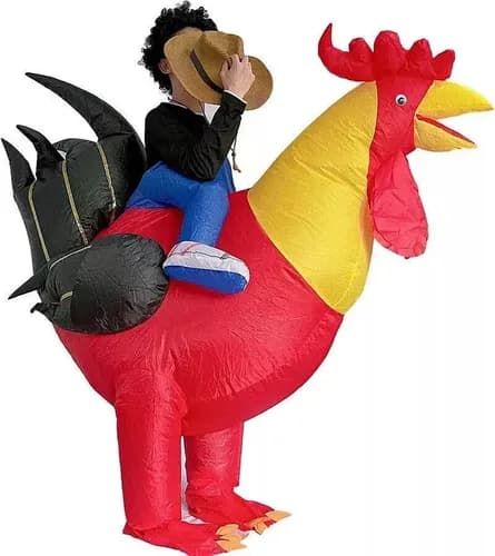 Disfraz Inflable De Gallo - A Pedido_exkarg Rojo 2