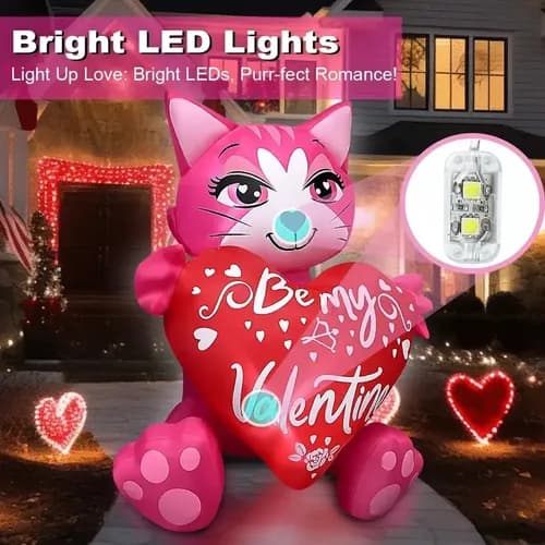 Inflable San Valentin Cute Kitty - A Pedido_exkarg Rojo 3