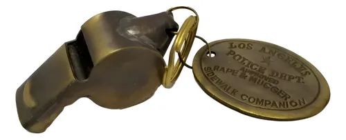 Silbato Lapd 1920's Brass - A Pedido_exkarg Bronce