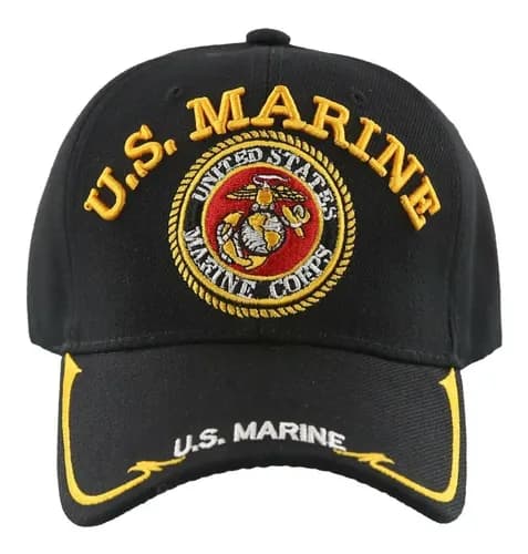 Gorra Us Marine Corps Usmc - A Pedido_exkarg Negro Xxx