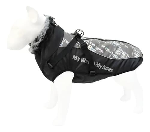 Campera De Invierno Para Perro - A Pedido_exkarg Negro