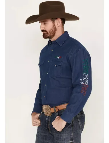 Camisa Hombre Mexico Flag - A Pedido_exkarg Azul X S 2