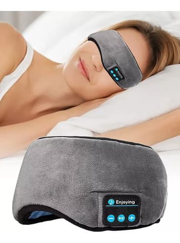 Máscara De Ojos Para Dormir Con Bluetooth - A Pedido_exkarg Negro 10